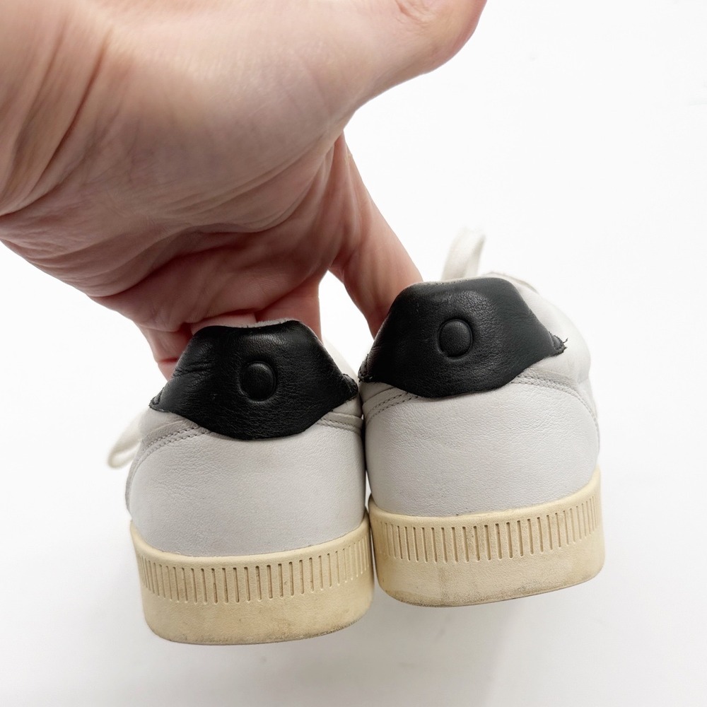 Everlane Tread Court Sneakers White Black Leather Low Top Trainers Womens 9 - Picture 3 of 11